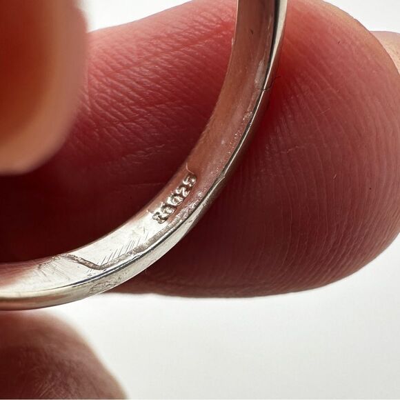 NWT 9x11mm oval cut Tanzanite cabochon solitaire ring in sterling silver! - Picture 6 of 11